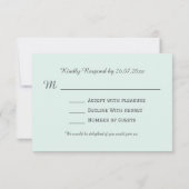 素朴ターコイズカントリーウェスタン結婚ズ 出欠カード (裏面)