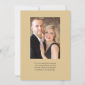 素朴ターコイズビーチ結婚式写真 サンキューカード (裏面)