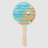 素朴ターコイズビーチ結婚式 ハンドファン (正面)