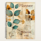 素朴ターコイズラストカスタム プランナー手帳 (正面)