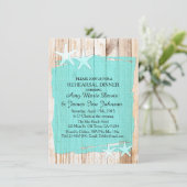 素朴ターコイズリハーサル夕食招待状tq1 招待状 (スタンド正面)