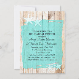 素朴ターコイズリハーサル夕食招待状tq1 招待状