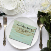 素朴ターコイズ風化木材ウェスタンQRコード オールインワン招待状