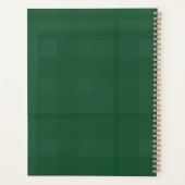 素朴タータンチェックフォレストグリーンモノグラム金ゴールド プランナー手帳 (裏面)