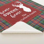 素朴タータンチェックマカロッエレガントクプレイド シェルパブランケット (3/4)