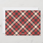 素朴タータンチェック写真メリークリスマスタイポグラフィ シーズンカード (裏面)