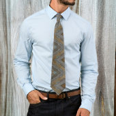 素朴ダイヤモダンモンド模様風化木目 ネクタイ