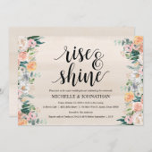 素朴ダスクポスト結婚ズブランチ招待状カード 招待状 (正面/裏面)