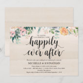 素朴ダスクポスト結婚ズブランチ招待状カード 招待状 (正面/裏面)