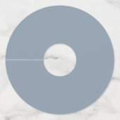 素朴ダスティブルーウォーターフローラ結婚ズ ワイングラスタグ (裏面)