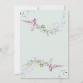 素朴ダスティブルーウォーターフローラ結婚ズ 招待状 (裏面)
