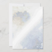 素朴ダスティブルーウォーターフローラ結婚ズ 招待状 (裏面)