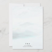 素朴ダスティブルーウォーター結婚カラー 招待状 (裏面)