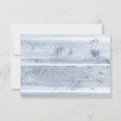 素朴ダスティブルーウッドウェディングRSVP 出欠カード (裏面)