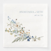 素朴ダスティブルーワイルドフラワー&デイジーズ結婚 (正面)