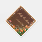 素朴ダークウッドフローラバタフライ結婚ズ紙 スタンダードランチョンナプキン (角)