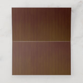 素朴ダークウッド黄結婚色フローラ プレイスカード (内部開封)