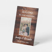 素朴ダークバ結婚ンウッド 台座サイン (正面)