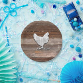 素朴チキン（茶板） ペーパープレート (パーティー)