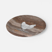 素朴チキン（茶板） ペーパープレート (アングル)