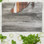 素朴チキン（茶） キッチンタオル (折り畳み)