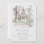 素朴チャペル・イン・ザ・ウッズ結婚式招待状 招待状 (正面)
