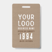 素朴チャームクラフト紙従業員事業 バッジ (裏面)