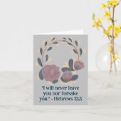 素朴チャームパープルグレイリース宗教的空白の カード (黄色い花)