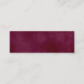 素朴チャームブルゴーニュ赤面ピンクフローラズ結婚ス スキニー名刺 (裏面)