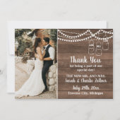 素朴チャームメイスンのJARストリングラ結婚イツ感謝していズ サンキューカード (正面)