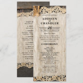 素朴チャーム結婚ズバーラップ&レースバーンウッド プログラム (正面/裏面)