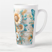 素朴チャーム：蝶とデイジー カフェラテマグ (右)