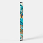 素朴チャーム：蝶とデイジー iPhoneケース (右側面)