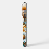 素朴チャーム：蝶とデイジー iPhoneケース (左側面)