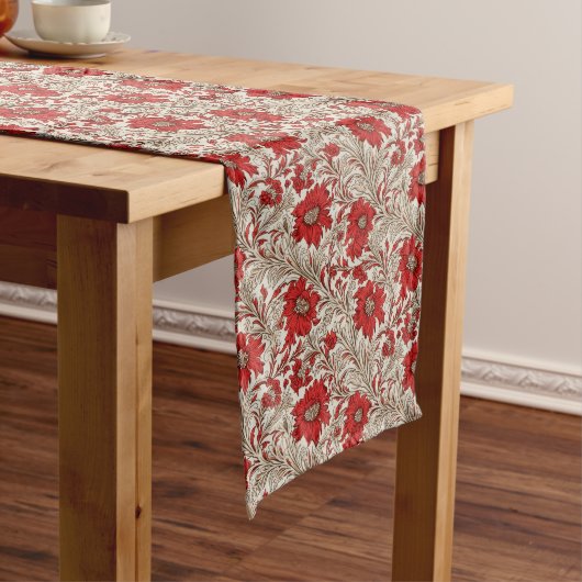 素朴チャーム:赤フランスのコテージコレクション ロングテーブルランナー (インサイチュ)