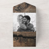 素朴チュンキミニマルウドモダンバ結婚ン オールインワン招待状 (外側)