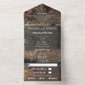 素朴チュンキミニマルウドモダンバ結婚ン オールインワン招待状 (内側)