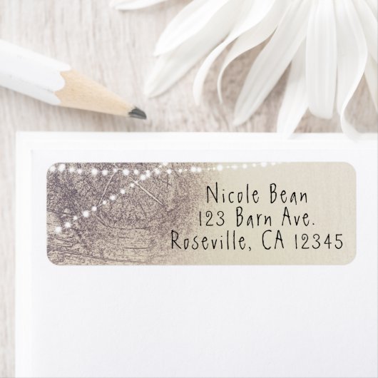 素朴ツリーバークカントリーミニマルバ結婚ン ラベル (インサイチュ)