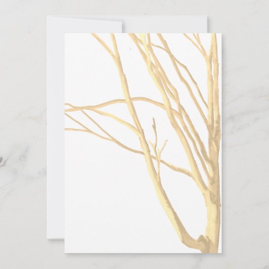 素朴ツリー秋ウィンターウエディング 招待状 (裏面)