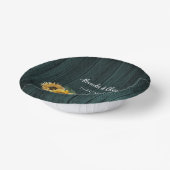 素朴ティール(緑がかった色)ひま結婚わり紙丼 ペーパーボウル (傾斜あり)