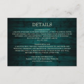 素朴ティール(緑がかった色)ウッドストリングラ結婚イトの詳細 エンクロージャーカード (正面)