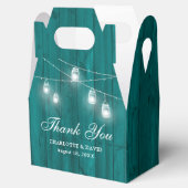 素朴ティール（緑がかった色）ウッドメイソン結婚ジャース フェイバーボックス (オープン)