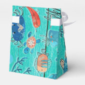 素朴ティール（緑がかった色）ウッド&アンダーザシーフレンズお洒落 フェイバーボックス (裏面サイド)