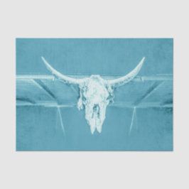 素朴ティール（緑がかった色）ブルーガーリーウエスタンブルカウズスカル 薄葉紙