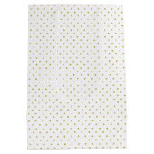 素朴ティール(緑がかった色)ブルーブーケブライダルシャワーパーティー ミディアムペーパーバッグ (裏面)