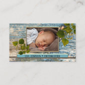 素朴ティール(緑がかった色)ブループロフェッショナル写真家 名刺 (正面)