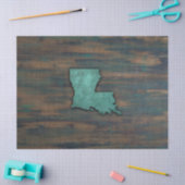 素朴ティール（緑がかった色）ルイジアナ形 薄葉紙 (クラフト)