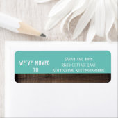 素朴ティール（緑がかった色）引っ越しましたニューホーム住所 シール (インサイチュ)