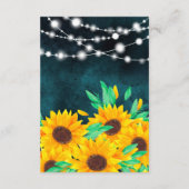 素朴ティール(緑がかった色)弦は陽花を元気に点灯 エンクロージャーカード (裏面)