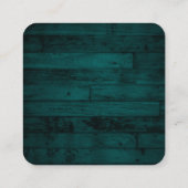 素朴ティール（緑がかった色）RSVP QRコード エンクロージャーカード (裏面)